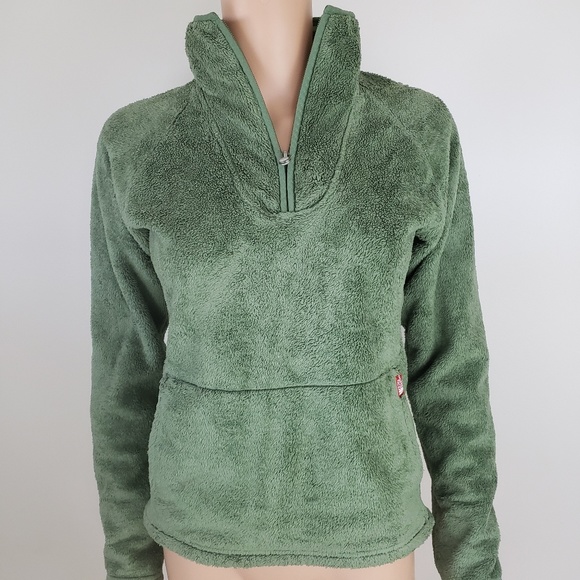 The North Face Jackets & Blazers - North Face 1/4 Zip Terry Jacket Green Size XS